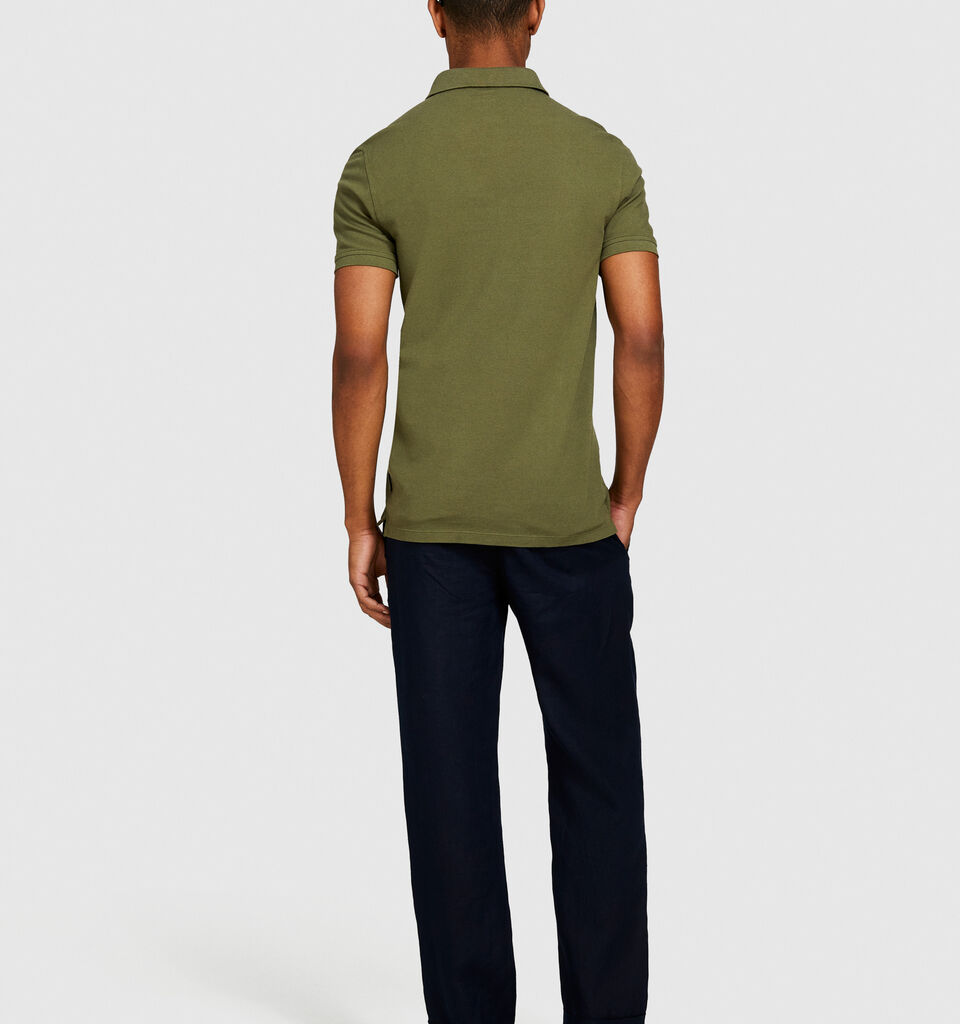 Regular fit trousers in 100% linen - men's regular fit trousers - Dark Blue | Sisley image number 3